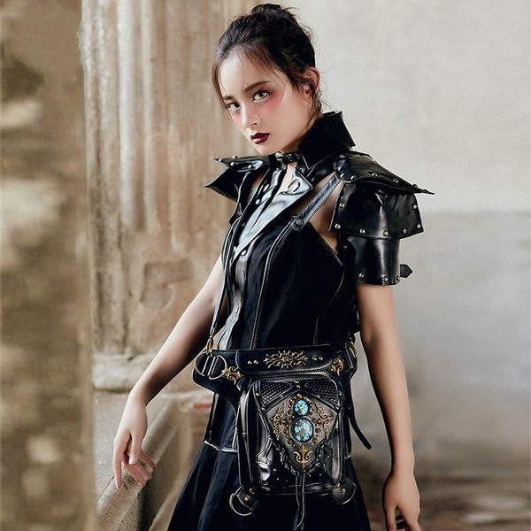 

waist bag female steampunk one-shoulder handbag vintage cross body bags
