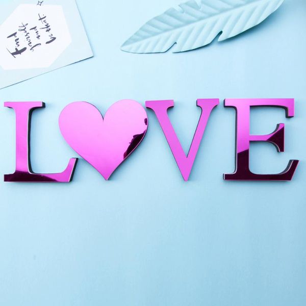 

wall stickers multicolor acrylic mirror english alphabet home decoration living room door address diy letter craft sticker