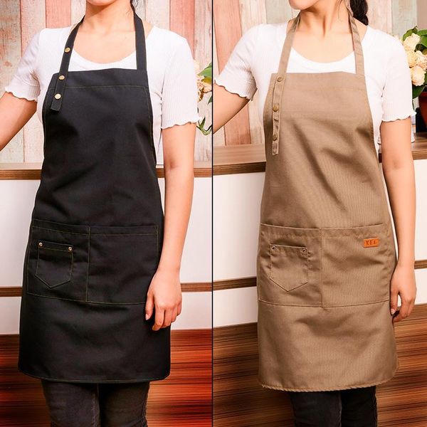 

aprons apron printing canvas barista manicurist milk tea restaurant home men and women kitchen antifouling waterproof overalls