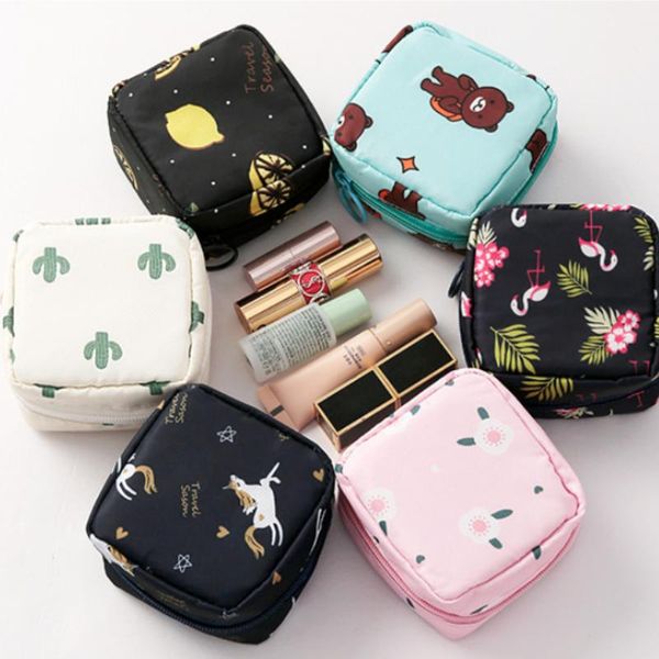 

storage bags mini bagwaterproof tampon bag sanitary pad pouch portable makeup lipstick key earphone data cables organizer