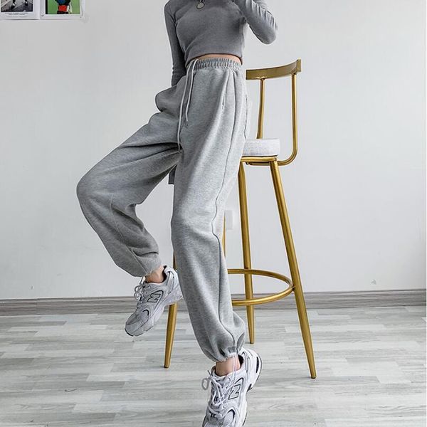 

women's pants & capris high-waisted korean-style sweatpants, , , spring, leisure, baggy 0h9p, Black;white