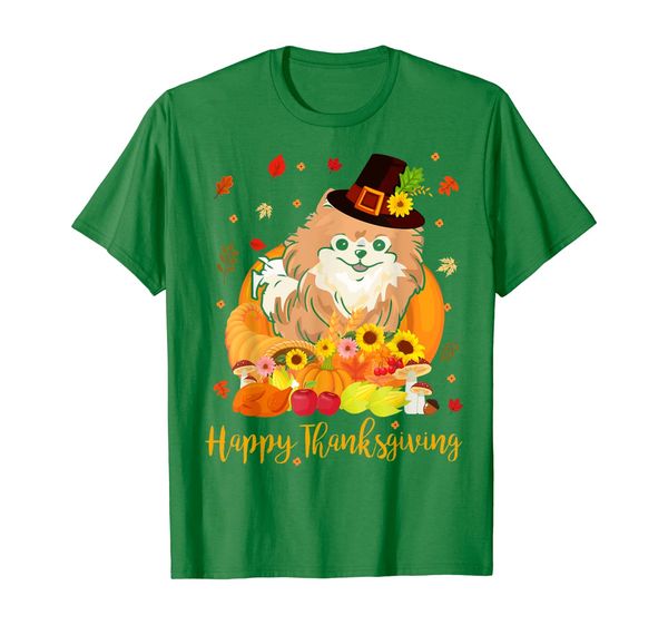

Thanksgiving day Pomeranian dog Costume Pumpkin gifts T-Shirt, Mainly pictures