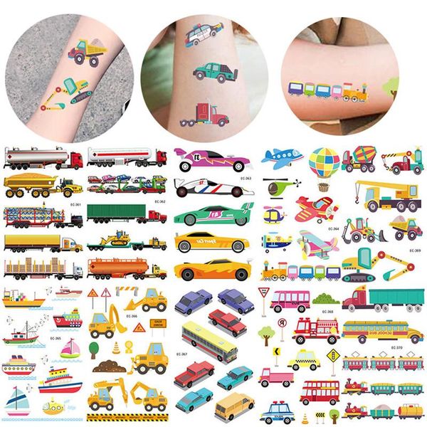 

temporary tattoos 1 sheet car bus tattoo face child sticker body tatoo for kids cute children games
