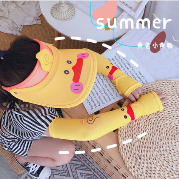 

ice silk sleeves summer children's 3-8 year old cartoon baby's air cap ice silk sun protection sleeve