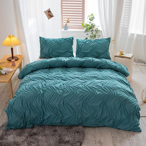 

bedding sets nordic style set  size duvet cover high-end solid color bed 2pcs/3pcs