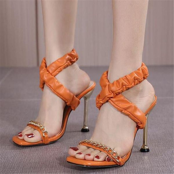 

sandals large size women's 2021 summer fashion high heels platform women shoes stiletto casual womens slides, Black