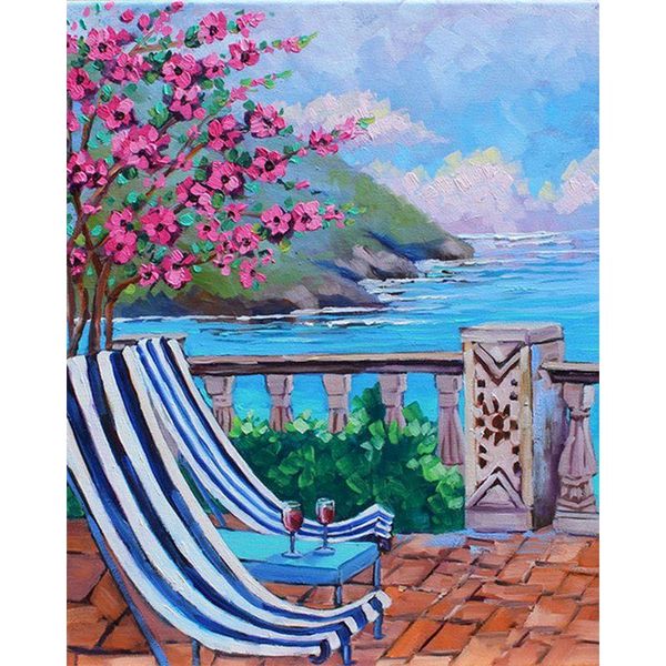 

paintings oil painting by numbers peach blossom couch landscape framed acrylic modern wall art handpainted coloring pictures home decor