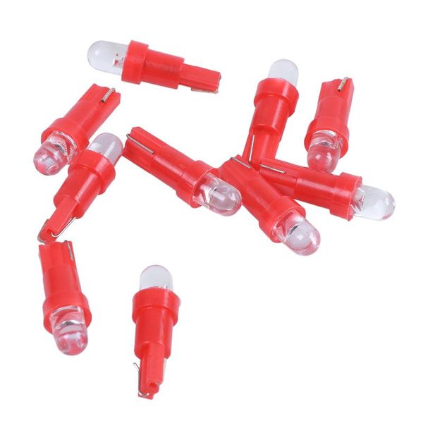 

car headlights 10 x dc 12v led red bulb dashboard t5 lamp for automotive