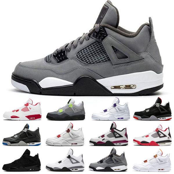 

2021 new basketball shoes 4s man cat taupe haze shimmer desert moss white oreo cement university blue sail pine green pure money travis bred