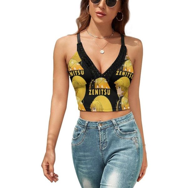 

women's tanks & camis kimetsu no yaiba tank v-neck comfortable girl camisole sales fitness printed crop, White