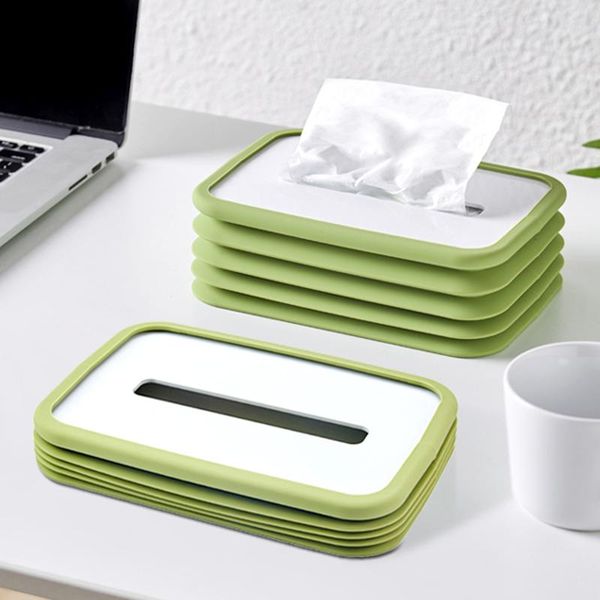 

tissue boxes & napkins kitchen accessories automatic lifting paper tray toilet holder creative silicone household washable