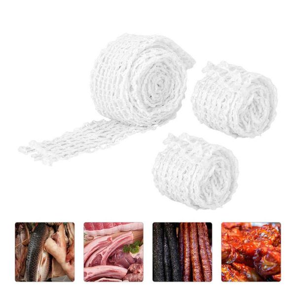 

3pcs netting roll elastic ham pork butcher twine net kitchen sauce bag car organizer