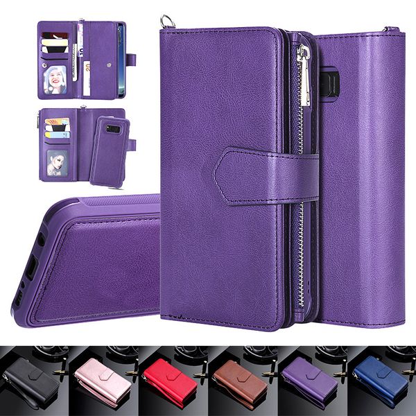 Magnetische Hülle für Samsung S20 Ultra S10 S9 S8 Plus Note 20 10 9 Leder Brieftasche Kartenhülle für iPhone 11 Pro XS Max XR 8 7 Hüllen