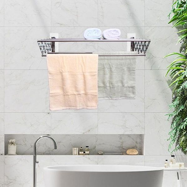 

towel racks bars 31 inch no drill fold away bathroom lavatory wall mount shelf holders,rustproof sus 304 stainless steel