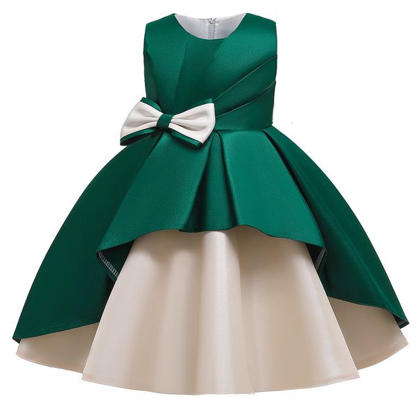 

girl's summer elegant princess wedding gown dress kids dresses for girls evening birthday party children clothing c0228, Red;yellow