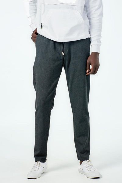 

smoked straight men's jogger pants, Black