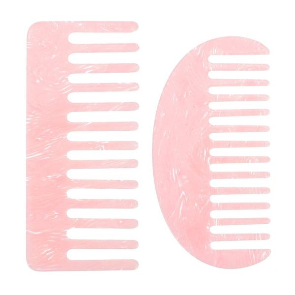 

hair brushes 2pcs french side combs acetate hairdressing tools for, Silver