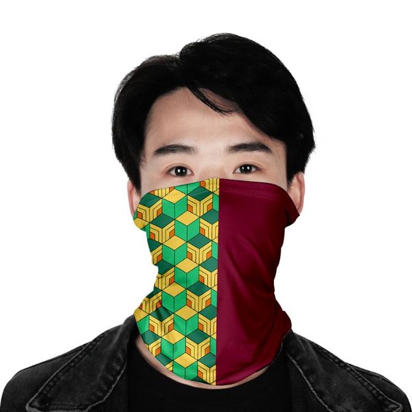 

scarves demon slayer anime 3d head scarf women's shawl women/men fashion, Blue;gray