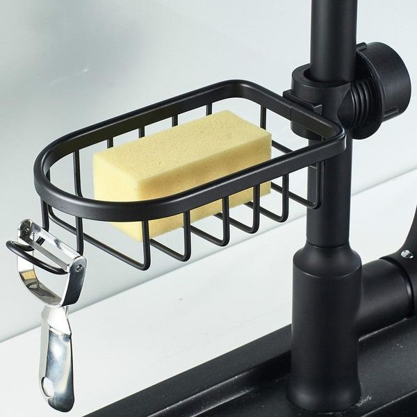 

kitchen storage & organization household sink hanging faucet bathroom hollow shelf rack organizer water basket pool rag sponge