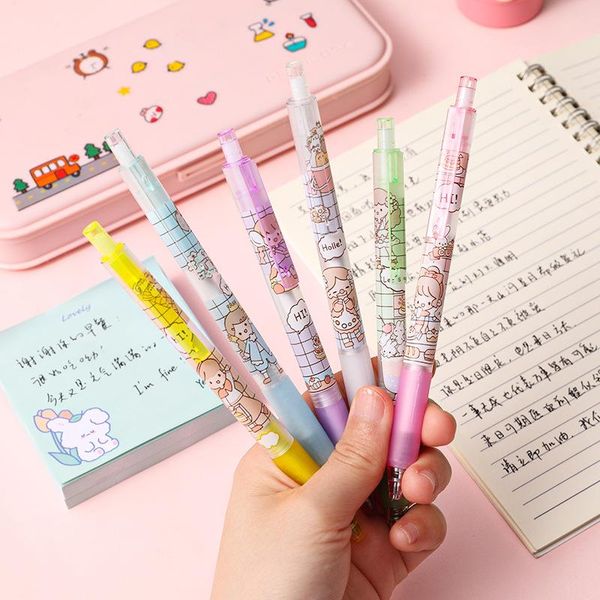 

gel pens 1 pieces cute kawaii girl pen creative lovely ins student school office stationery press signing 0.5mm