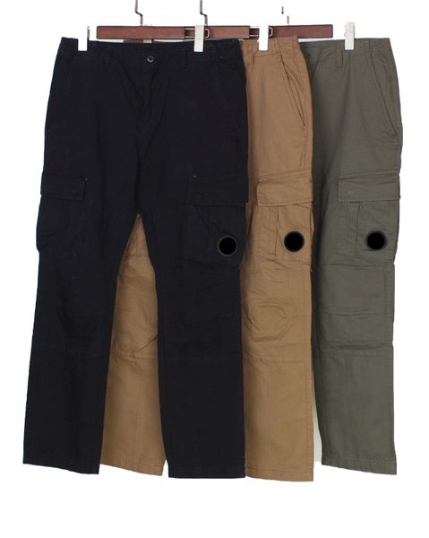 

cptoney astone is lan d men's pants designer round lens logo on trouser leg, Black