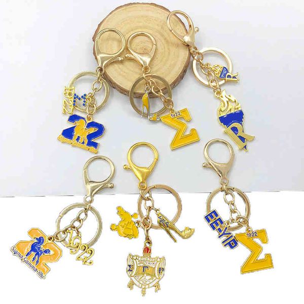 Sorority Grego Handmade Sigma Gama Rhoo Poodle Ee-Yip Shield 1922 Tassel Chaveiros Chaveiros Anéis Saco Acessórios Jóias