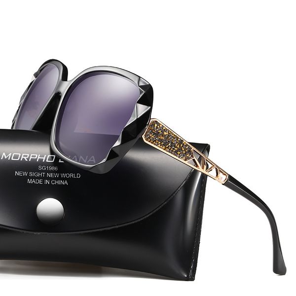 

new style women's large frame polarized sunglasses fashion trend anti ultraviolet glasses sunglasses 2538 designer glasses, White;black