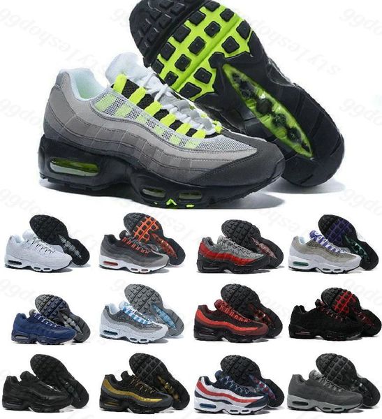 

2021 95 running shoes triple black white neon laser fuchsia red orbit bred aqua 95s mens trainers sports sneakers chaussures size 36-45