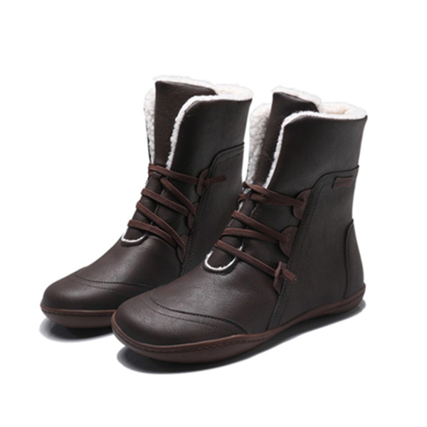 

boots 2021 winter fur warm shoes pu women's snow fashion trend comfortable soft wild wool booties short tube footwear, Black