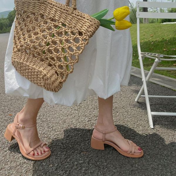 

sandals strap women high heels ladies slip on summer shoes2021 beach slippers soft1, Black