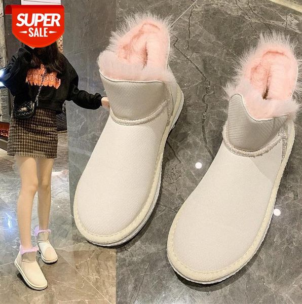 

plus velvet snow boots women cotton shoes korean style thick warm short tube #ay7w