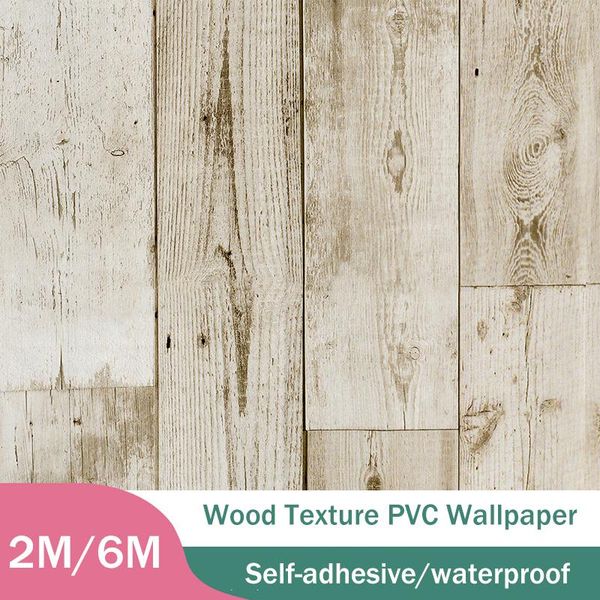 

wall stickers retro wood grain papers kitchen bedroom counter renovation background diy pvc sticker dormitory waterproof home decor