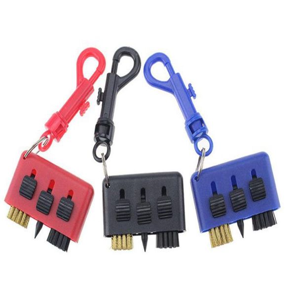 

club grips golf three brush in one ball head cleaning grip accessories