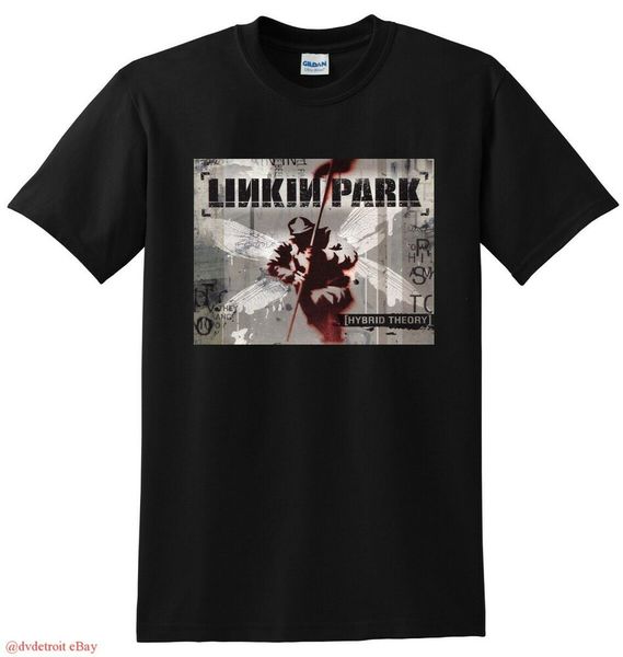 

linkin park t shirt hybrid theory vinyl cd cover small medium large or xl, White;black