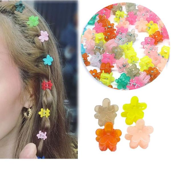 

hair accessories 36pcs baby girls mini claw clips flower barrattes for school kids teens, Slivery;white