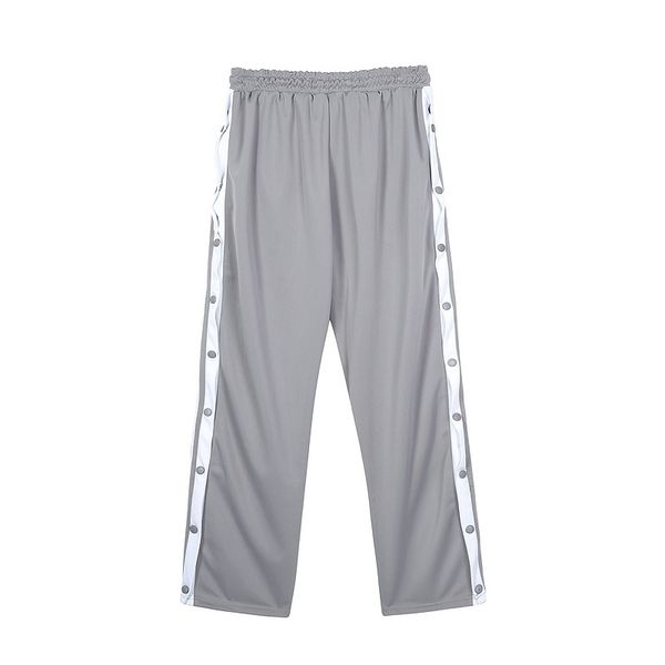 

chao brand high street breasted trousers loose casual sports pants, Black