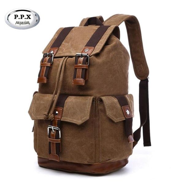 

backpack men's 15 inch lapbag male large capacity canvas compact men women waterprof bagpack p395