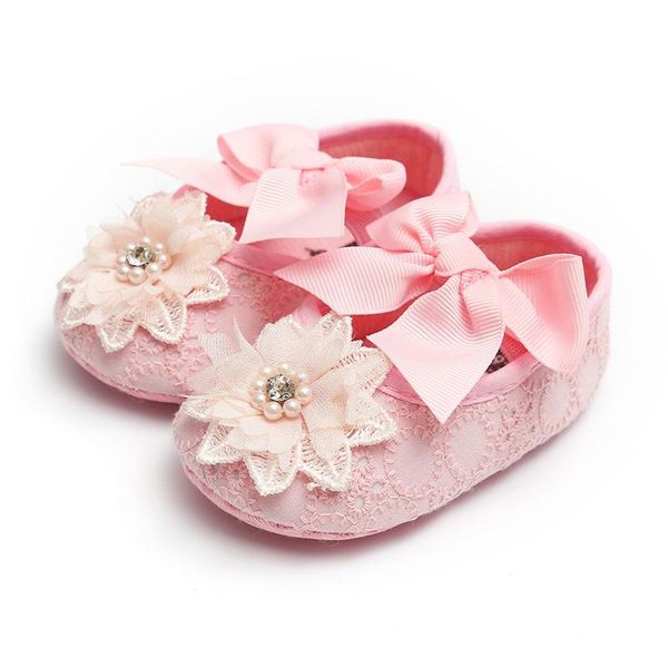 

first walkers bowknot embroidery baby girls shoes infant born toddler flower princess shoes+headband set