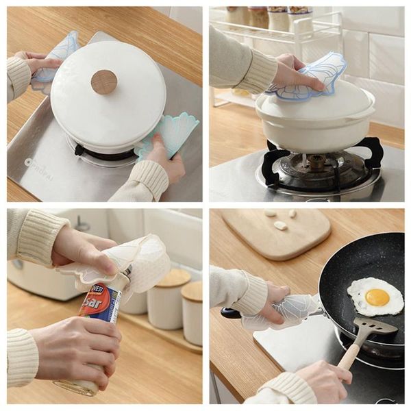 

mats & pads 4pcs flower shape coasters insulation placemat anti-slip cup mat for drinks mugs wholesale