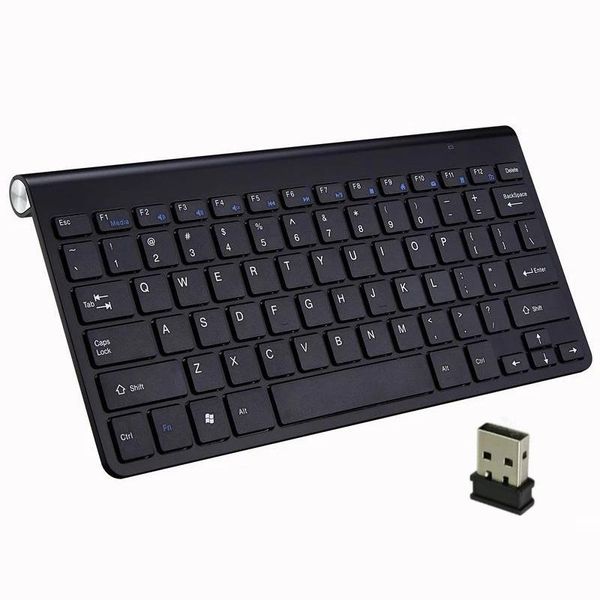 

mini 2.4g wireless usb keyboard, rubber keycap noise-used for lap, tablets, smart tvs keyboards