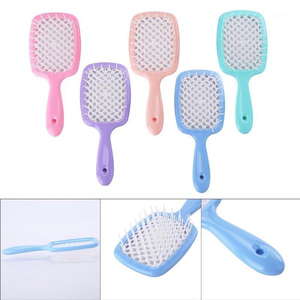

1pcs hairbrush wide teeth air cushion combs women scalp massage comb hair brush hollowing out home salon diy hairdressing tool1, Silver