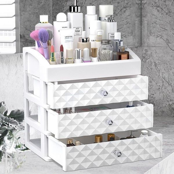 

storage boxes & bins cosmetic makeup organizer plastic drawer beauty box nail deskjewelry if brush polish lipstick container organizers