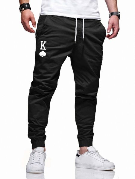 

men letter graphic drawstring tapered pants j9lf#, Black