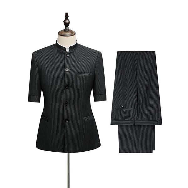 

men's suits & blazers 2021 spring/summer short sleeve blazer masculine office uniform design garment factory fancy for men apparel safa, White;black