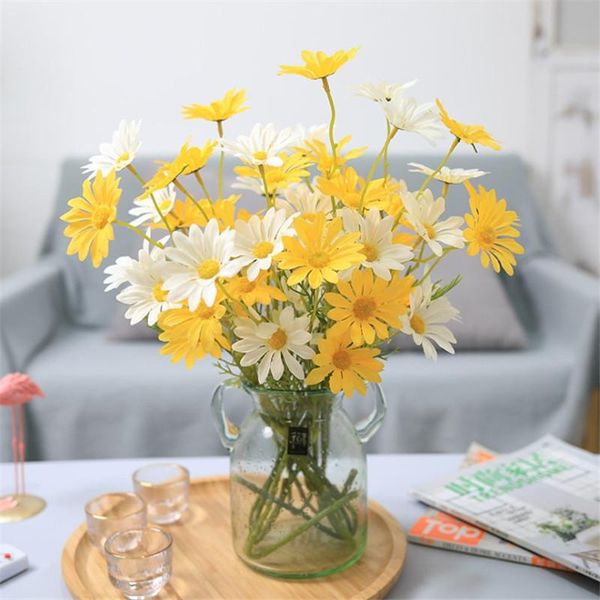 

decorative flowers & wreaths artificial small daisies 5 dutch chrysanthemums cosmos wedding home pography decoration props