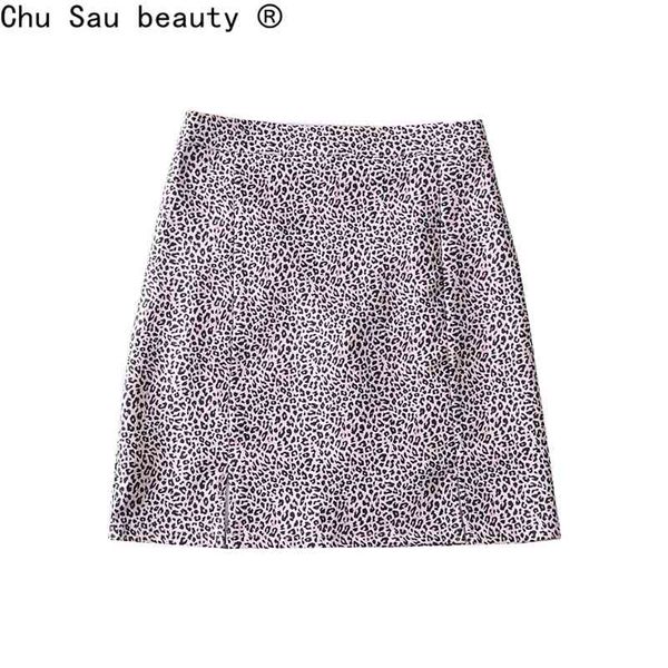 

summer girl leopard print short skirts high waist skirt women fashion casual female chic 210514, Black