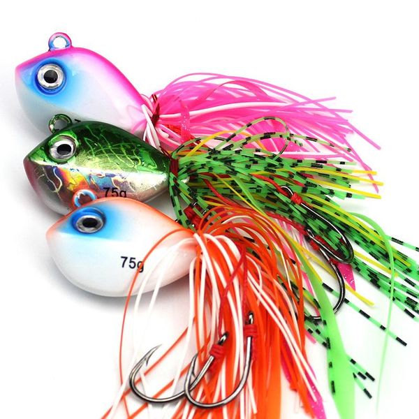 

lead head hook fishing lure fish 75g pink red green bait sea boat wholesale hooks