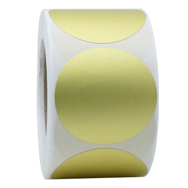 

1 inch matte gold adhesive stickers labels round color coding dots embossing sticker adhesive label 500 per roll 1221413