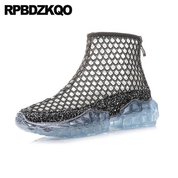 

platform summer ladies fashion black sandals white 2021 wedge luxury shoes women designer korean casual mesh boots high quality