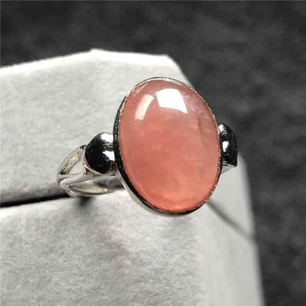 

cluster rings 13x10mm genuine natural red rhodochrosite ring jewelry for woman lady argentina crystal beads silver stone adjustable, Golden;silver